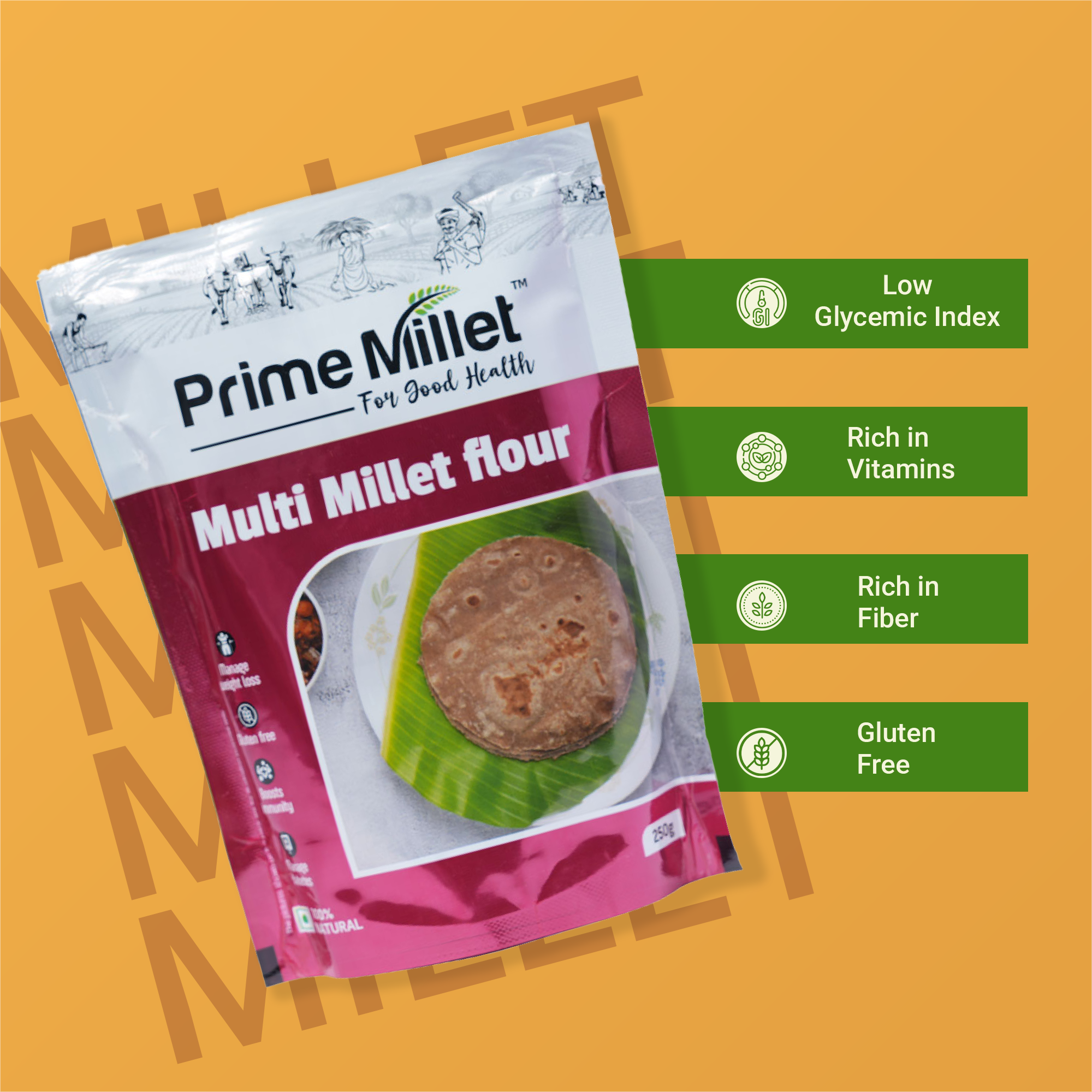 Multi Millet Flour | Jowar Grain Combo (Pack of 2 x 750g)