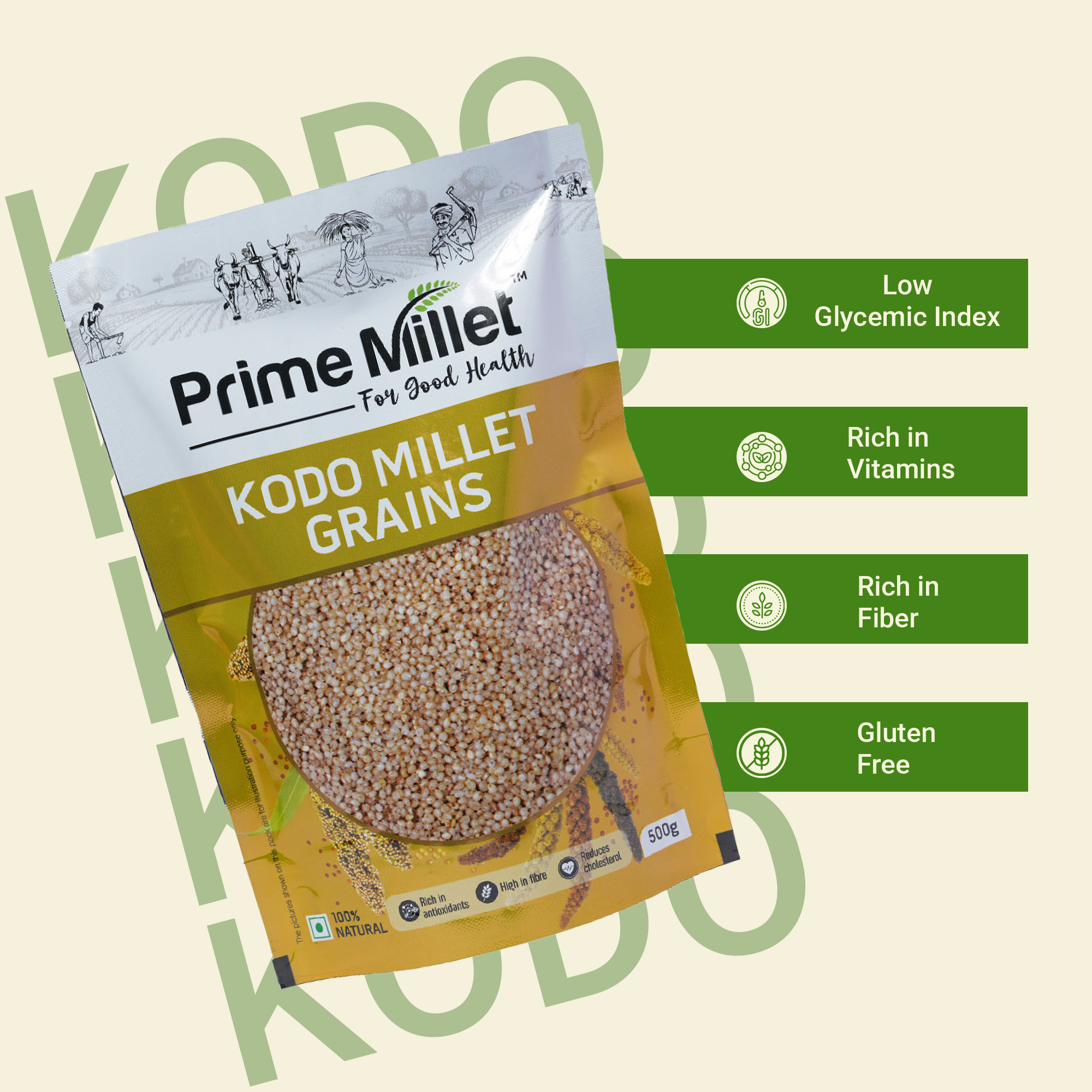 Kodo Millet Grain | Multi Upma Rava Combo (Pack of 2 x 750 g)