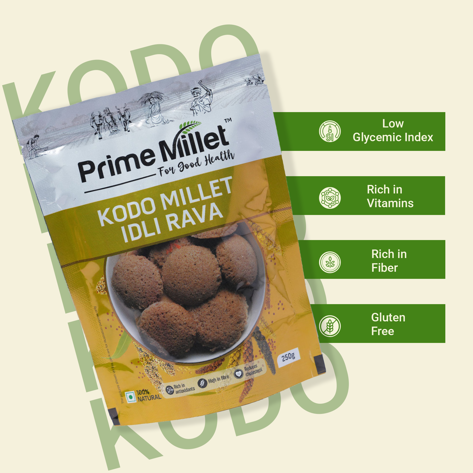 Proso Millet Grain | Kodo Millet Idli Rava Combo (2 x 750g)