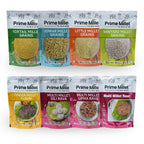 Multi Millet Combo | Foxtail, Jowar, Little & Barnyard Grains | Finger Flour | Multi Flour | Multi Idly Rava | Upma Rava (Pack of 8 - 3kg)
