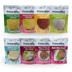 Multi Millet Combo | Foxtail, Proso, Finger & Barnyard Grains | Jowar Flour | Multi Idly & Upma Rava | Multi Flour (Pack of 8 - 3kg)