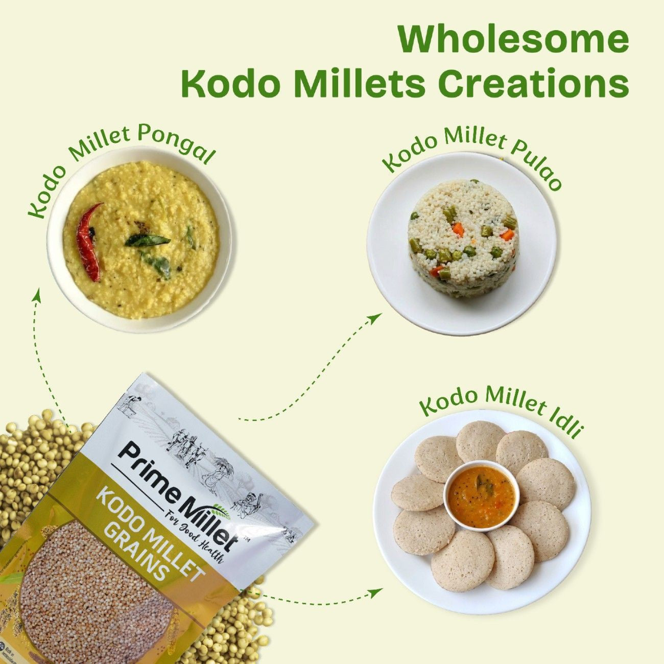 Finger Flour | Whole Kodo Grain Combo  ( Pack of 2 x 750 g )