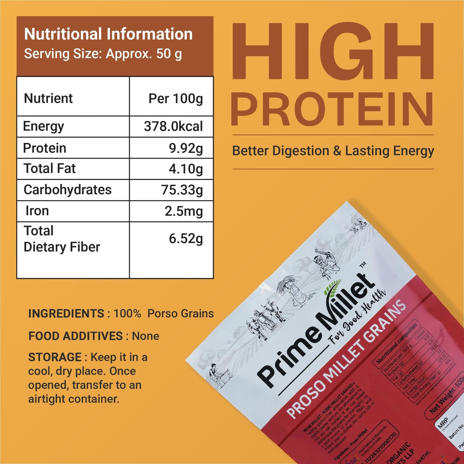 Proso Millet Grains (500g)