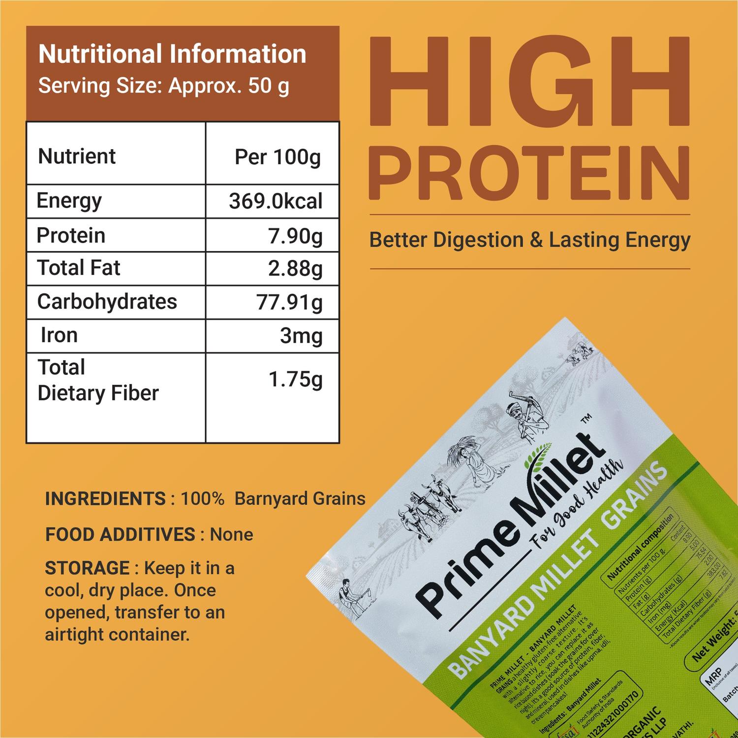 Barnyard Millet Grains (500g)