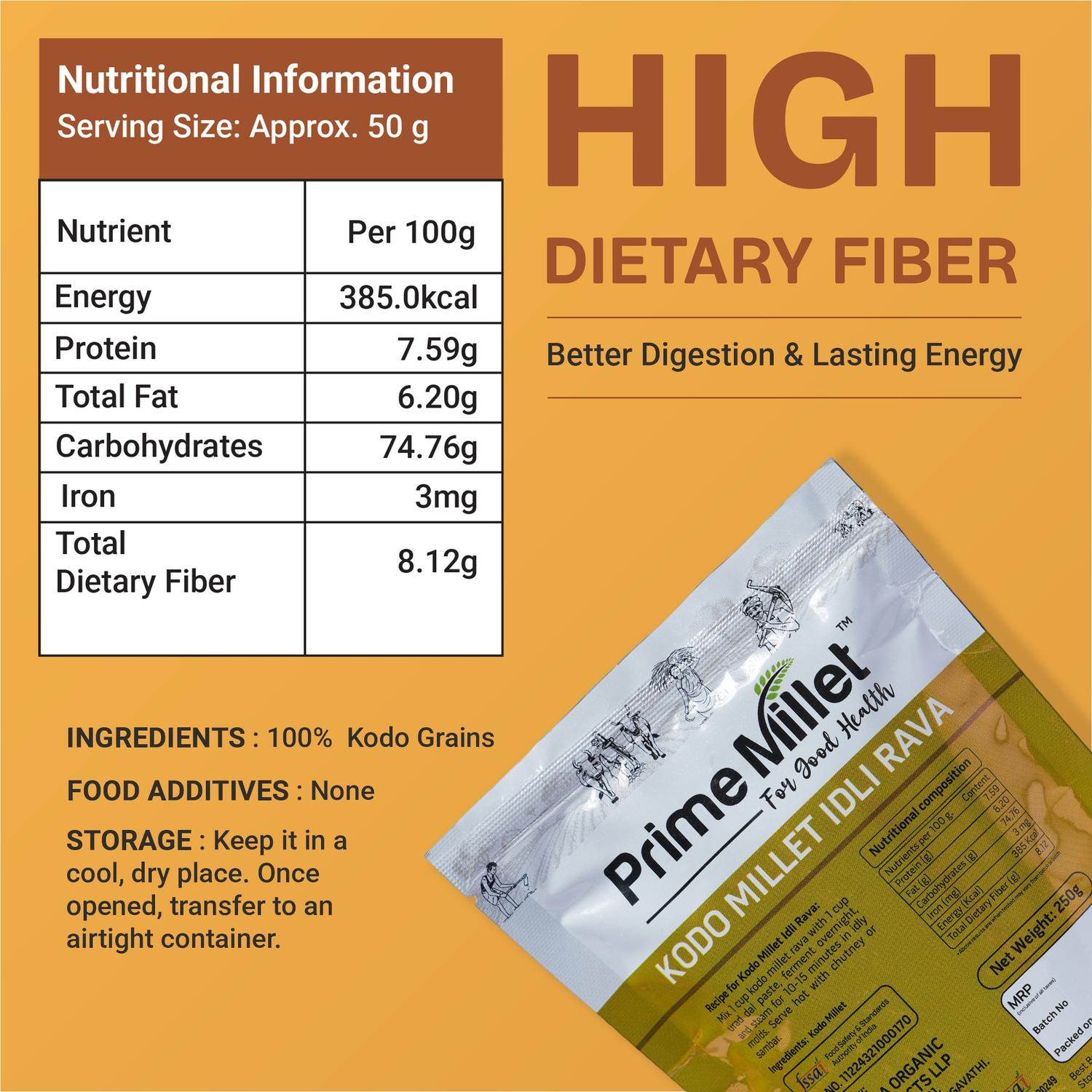 Kodo Millet Idli Rava (250g)