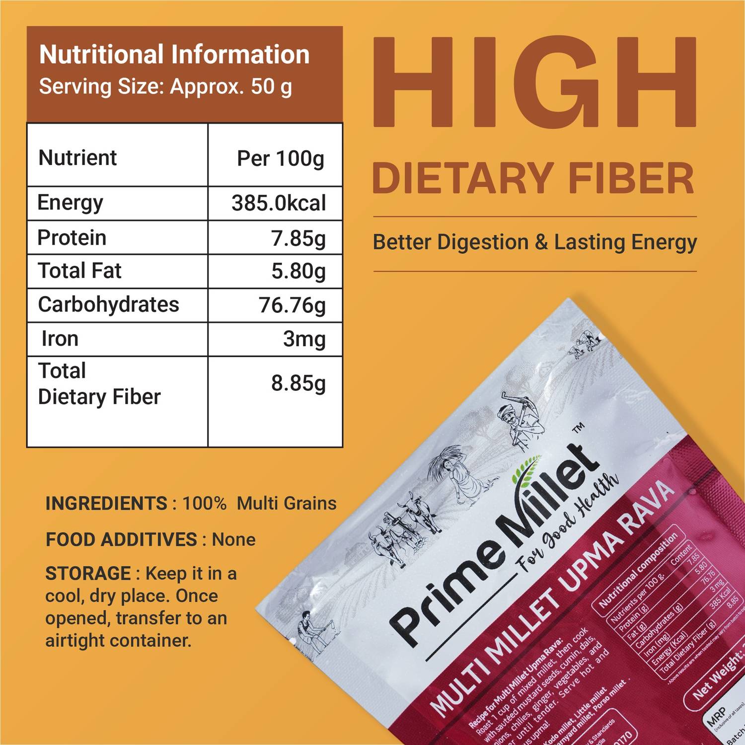 Multi Millet Upma Rava (250g)