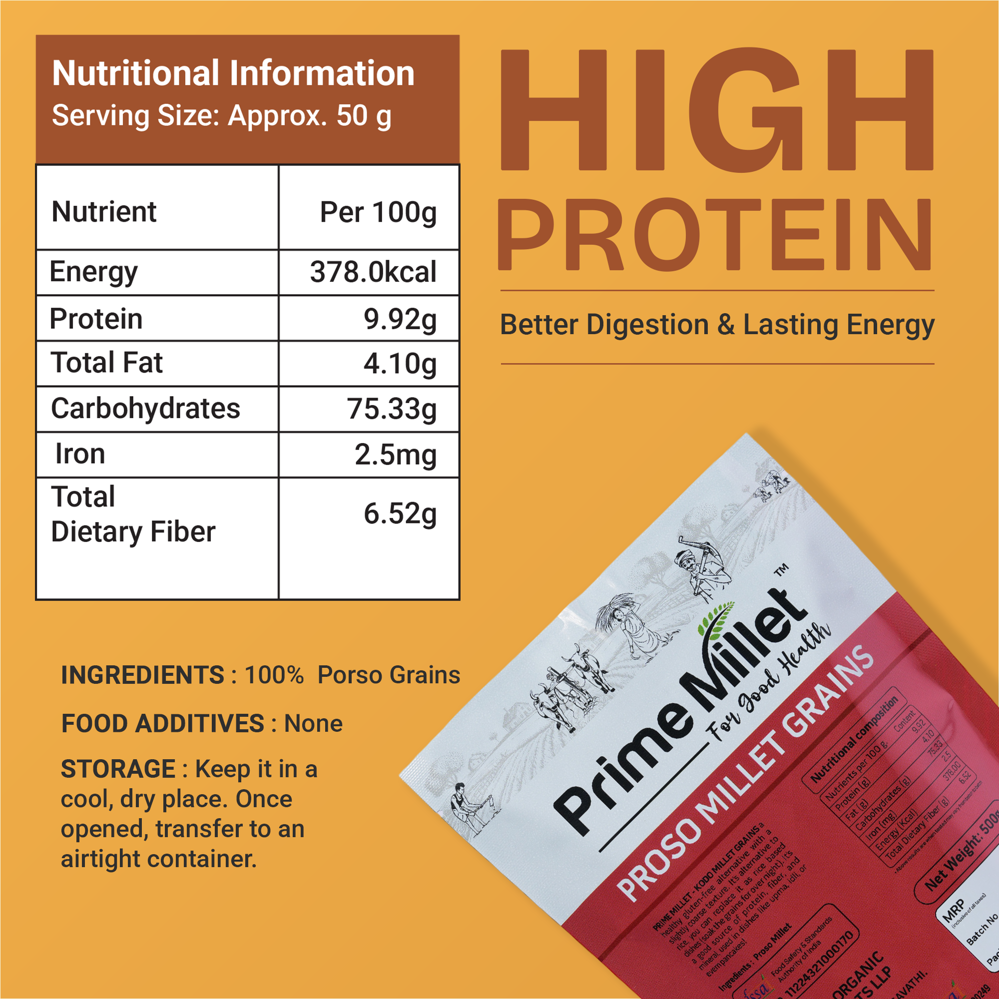 Proso Millet Grain | Kodo Millet Idli Rava Combo (2 x 750g)