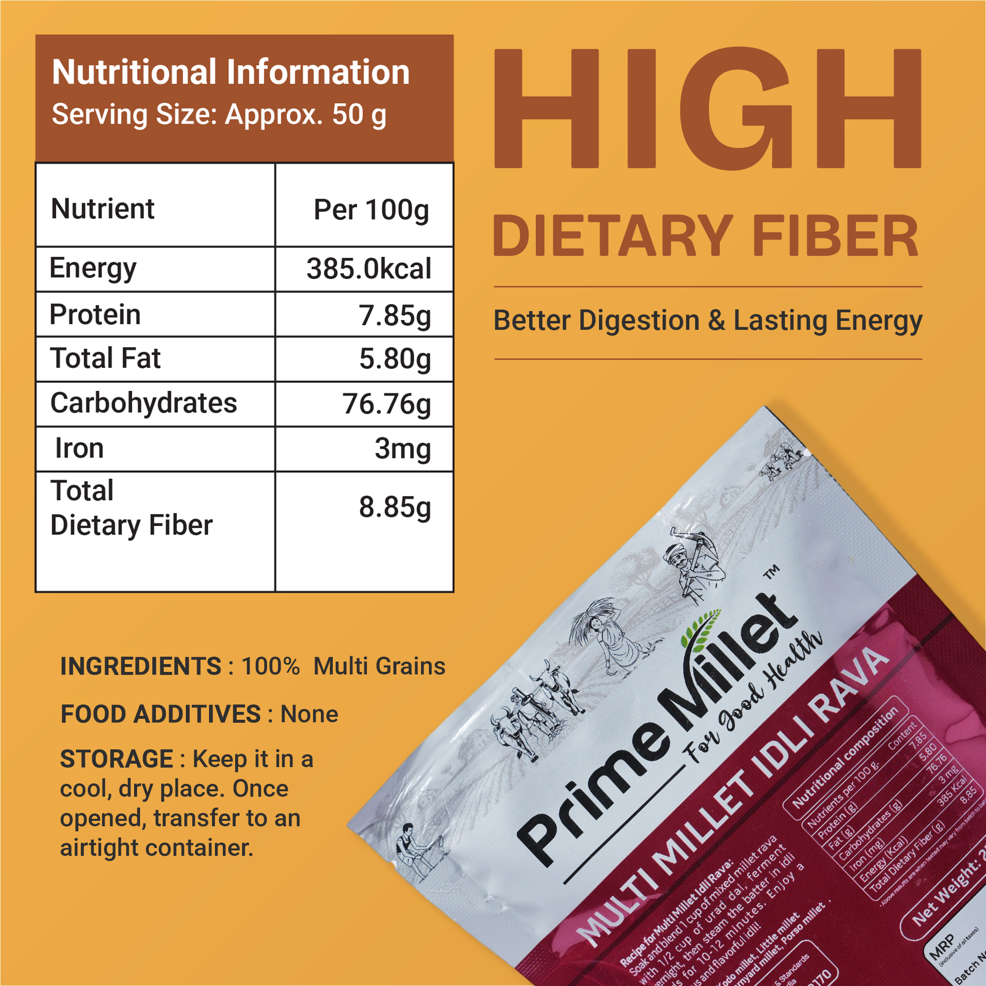 Millet Idly Rava | Organic Barnyard Millet Combo (Pack of 2 x 750g)