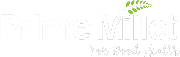 Logo of Prime Millet with a green leaf on a white background