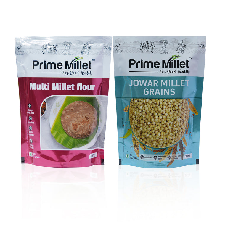 Multi Millet Flour | Jowar Grain Combo (Pack of 2 x 750g) Main image