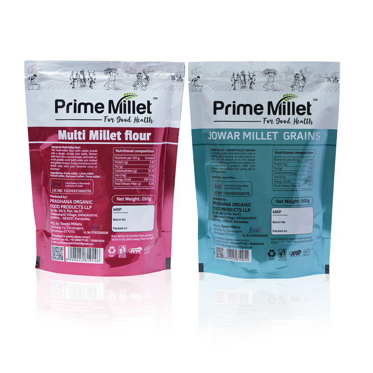 Multi Millet Flour | Jowar Grain Combo (Pack of 2 x 750g) Secondary image
