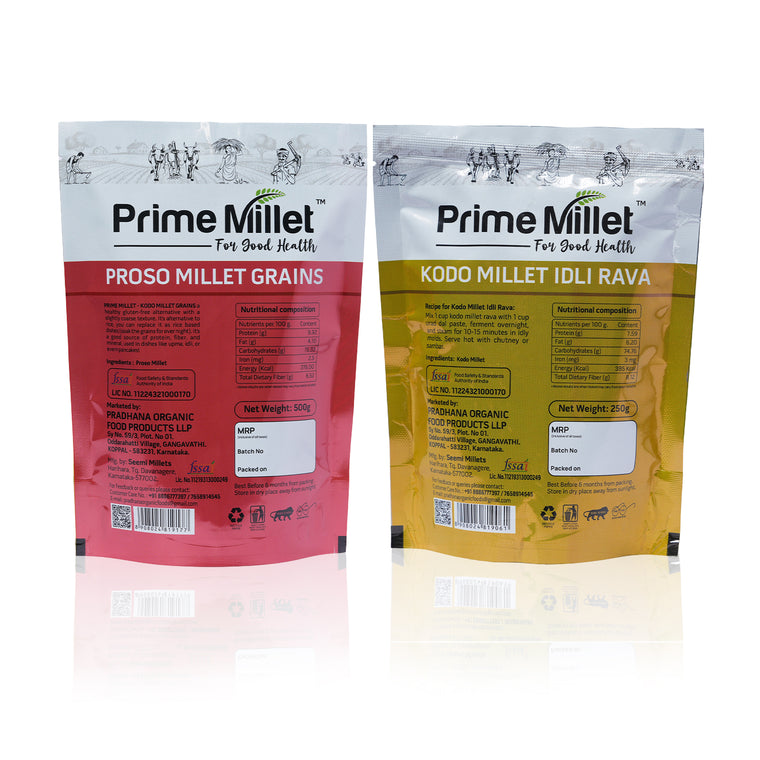 Proso Millet Grain | Kodo Millet Idli Rava Combo (2 x 750g) Secondary image