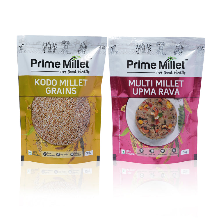 Kodo Millet Grain | Multi Upma Rava Combo (Pack of 2 x 750 g) Main image