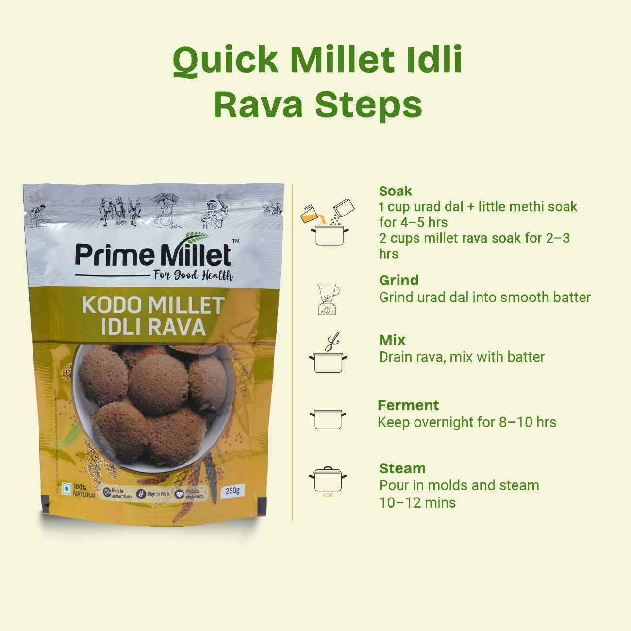 Kodo Millet Idli Rava (250g)